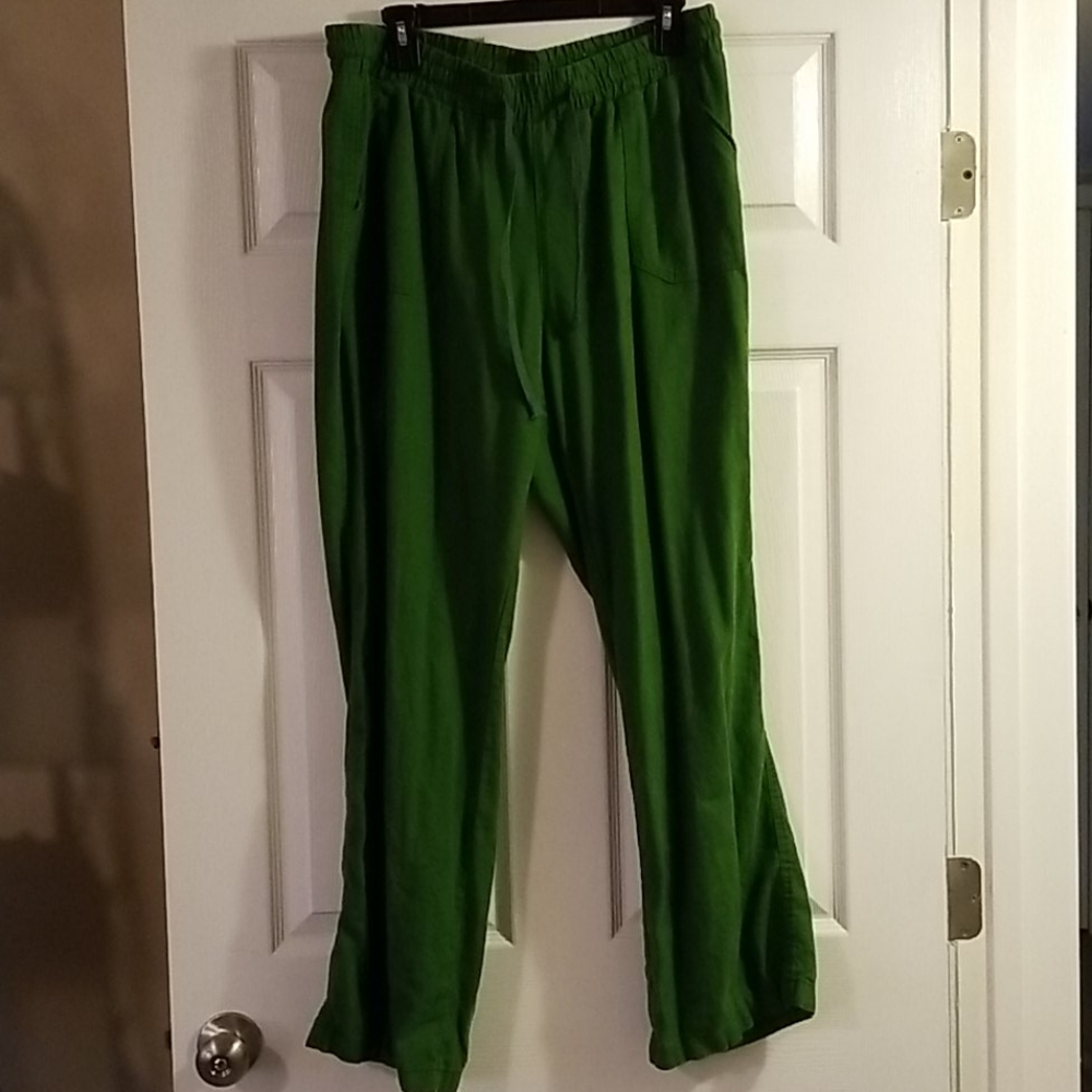 Green ladies pants